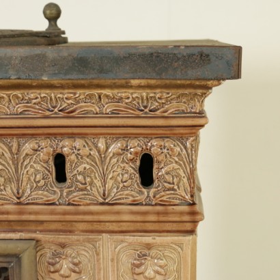{* $ 0 $ *}, liberty stove, tiled stove, stove with metal top, cast iron stove, antique stove, stove from the 1900s, stove from the 1900s, stove from the twentieth century