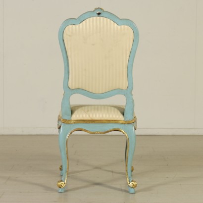 {* $ 0 $ *}, chaise antique, chaise vintage, chaise design, chaise aux lignes ondulées, chaise tapissée, chaise dorée, chaise laquée, chaise blanche, chaise 20e siècle, chaise 20e siècle