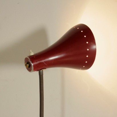 di mano in mano, lampada da terra, lampada flessibile, lampada ottone, lampada allumini laccato, lampada modernariato, lampada italia