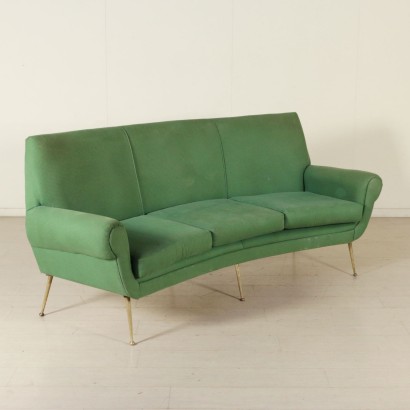 {* $ 0 $ *}, gepolstertes Sofa, Vintage-Sofa, Messing-Sofa, Stoffsofa, Design-Sofa, Italien-Sofa, Vintage-Sofa, modernes Sofa