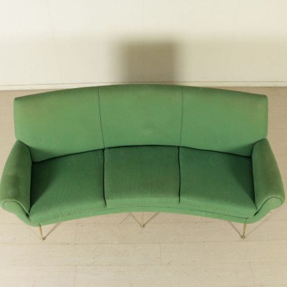 {* $ 0 $ *}, gepolstertes Sofa, Vintage-Sofa, Messing-Sofa, Stoffsofa, Design-Sofa, Italien-Sofa, Vintage-Sofa, modernes Sofa