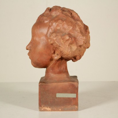 {* $ 0 $ *}, escultura de rostro, escultura de niño, escultura de niño, escultura de Riva Corrado, escultura de 900