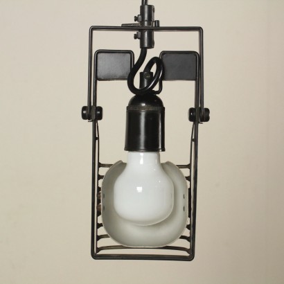 di mano in mano, lampada a soffitto, lampada metallo laccato, lampada modernariato, lampada italia, lampada ernesto gismondi