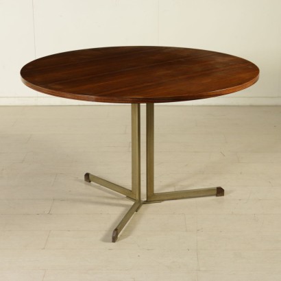 {* $ 0 $ *}, veneered table, rosewood table, chromed metal table, modern antique table, Italian table