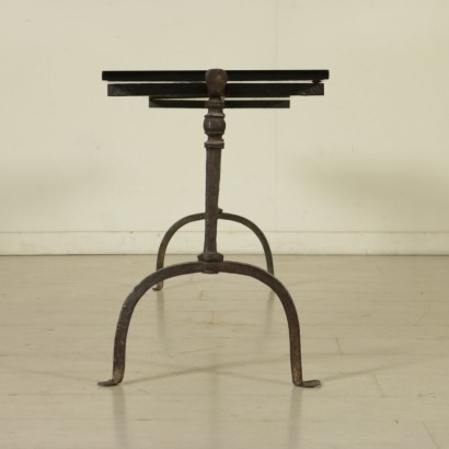 {* $ 0 $ *}, wrought iron coffee table, smoked glass top coffee table, 900 coffee table, novecento coffee table, Italy coffee table