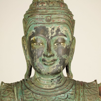 Besondere Buddha aus lackiertem holz