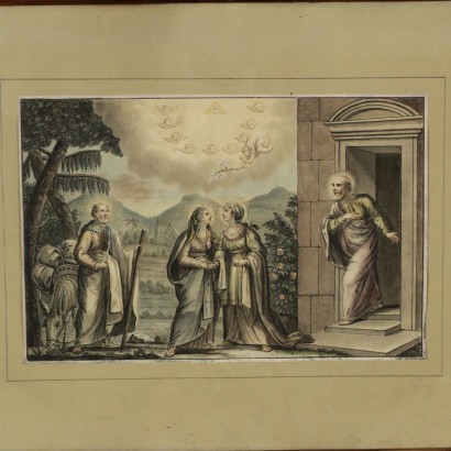 G. Antonio Sasso Group of 5 Drawings Italy XIX Century