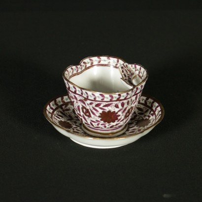 {* $ 0 $ *}, cup with saucer, cup in porcelain, saucer in porcelain, Russian porcelain, cup with saucer in porcelain, fine porcelain