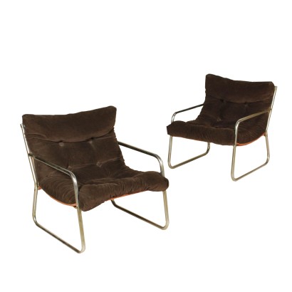{* $ 0 $ *}, fauteuils 60's, 60's, fauteuils vintage, fauteuils modernes, fauteuils velours, vintage italien, antiquités modernes italiennes