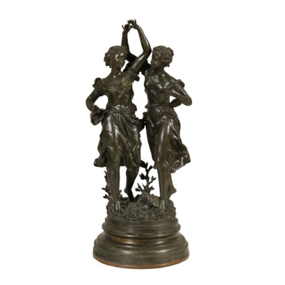 {* $ 0 $ *}, tanzende Mädchen, tanzende Mädchen, Bronzemädchen, Mädchenskulptur, Skulptur 900, Skulptur Anfang 900