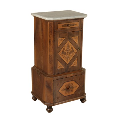Bedside table with inlaid