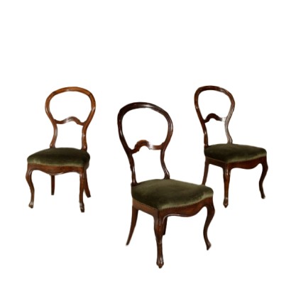 Groupe de trois chaises Louis philippe
