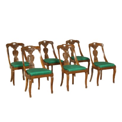 Gruppo di sei sedie a gondola