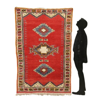 Antik, Teppiche, antike Teppiche, antike Teppiche, Berber, Marokko, Wollteppich, mittlerer Knotenteppich, 80er-90er Teppich