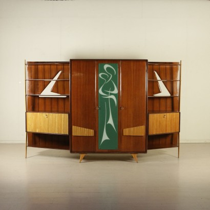 {* $ 0 $ *}, Möbel der 1950er Jahre, Vintage-Möbel, moderne Möbel, 50er Jahre, italienischer Vintage, italienische moderne Möbel, Mahagoni-Möbel