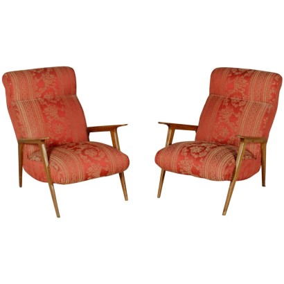 {* $ 0 $ *}, armchairs from the 50s, pair of armchairs, vintage armchairs, modern armchairs, beech armchairs, armchairs in beech wood, pair of vintage armchairs, pair of modern armchairs, 1950s