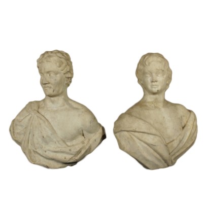 Pair of marble busts