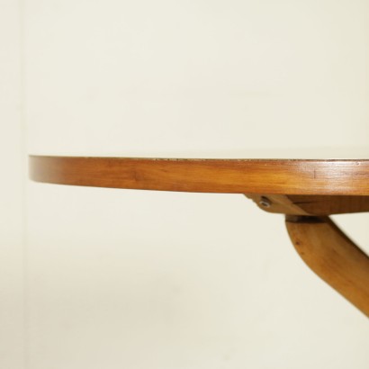 {* $ 0 $ *}, table 50's, 50's, table vintage, table moderne, table ronde, plateau rond, table formica, plateau formica, table hêtre