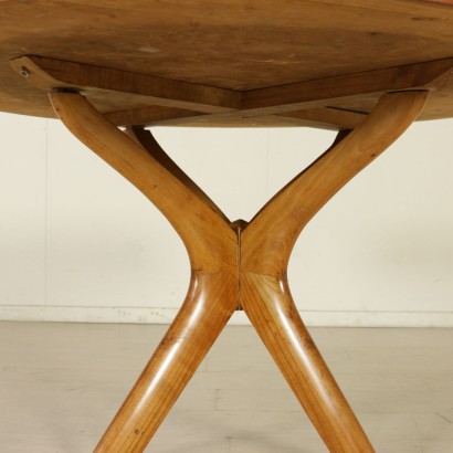 {* $ 0 $ *}, mesa de los 50, 50, mesa vintage, mesa moderna, mesa redonda, tapa redonda, mesa de formica, tapa de formica, mesa de haya