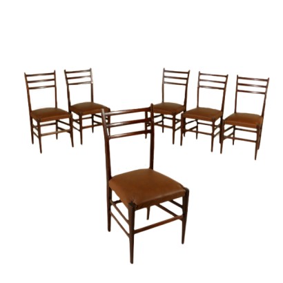 {* $ 0 $ *}, groupe de chaises, chaises en hêtre, chaises rembourrées, chaises en simili cuir, chaises antiques modernes, chaises italiennes