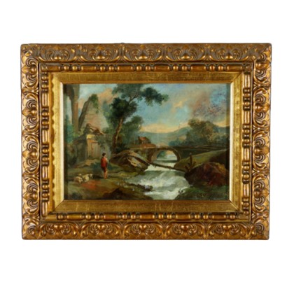 Classique paysage avec figure