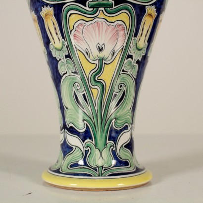 {* $ 0 $ *}, Galileo Chini Vase, Galileo Chini, Galileo Chini Jugendstil, antike Vase, antike Vase, 900er Vase, frühe 900er Vase, Jugendstilvase