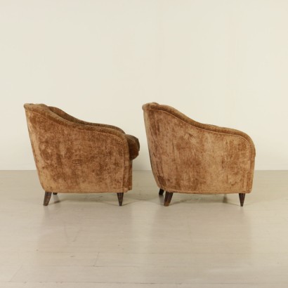 {* $ 0 $ *}, Sessel aus den 50er Jahren, 50er Jahre, Vintage Sessel, moderne Sessel, Samtsessel, Paar Sessel, Italienischer Vintage, Italienischer Modern, 50er Vintage, 50er Modern