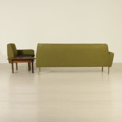 {* $ 0 $ *}, sofá de los años 60, sofá esquinero, sofá vintage, estilo vintage de los 60, moderno de los 60, sofá con mesa de centro, estilo vintage italiano, antigüedades italianas modernas