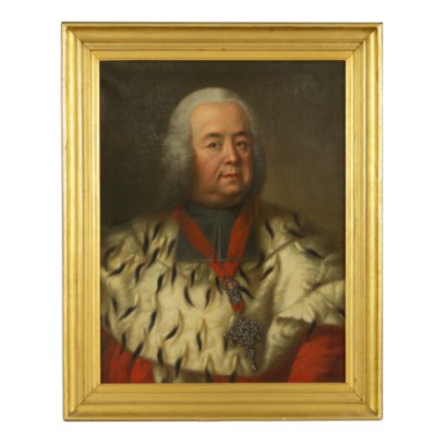 Portrait d'un homme avec un manteau d'hermine