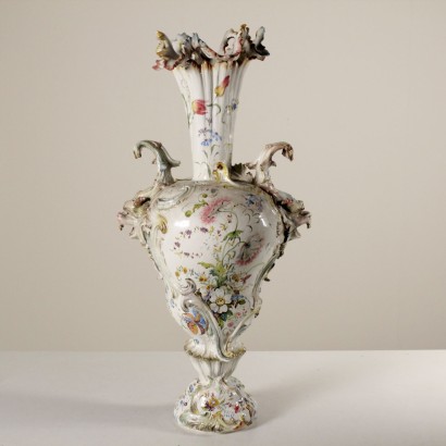 di mano in mano, vaso nove, vaso bassano, vaso in ceramica, vaso bassanese, vaso in ceramica policroma, vaso antico, vaso antiquariato, vaso 900, vaso primi 900