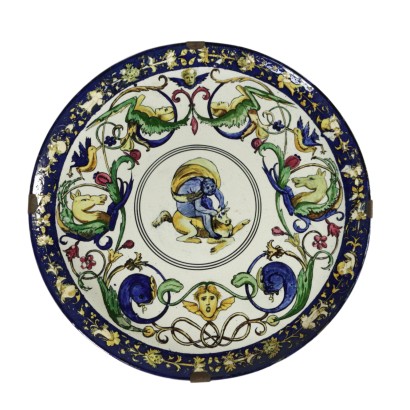 {* $ 0 $ *}, parade plate, majolica plate, antique plate, antique plate, 20th century plate, 900th plate, early 20th century plate