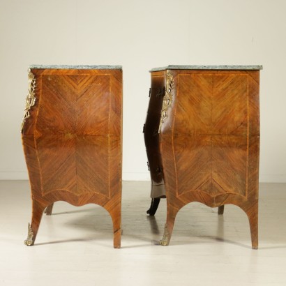 Pair of Chest of Drawers in Late Baroque Style - side
