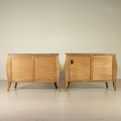 Pair of Chest of Drawers in Late Baroque Style - back