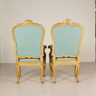 Paire de fauteuils, de la fin du Baroque - dossier