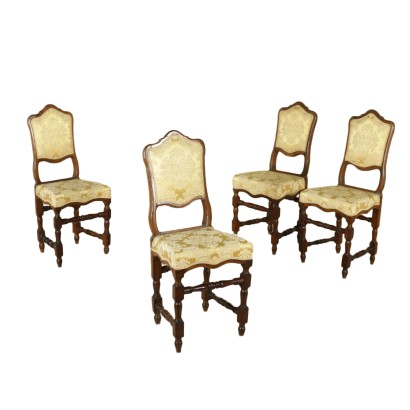Group of four chairs spool