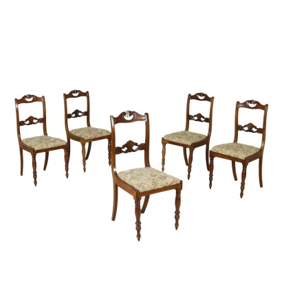 Gruppo di cinque sedie inglesi