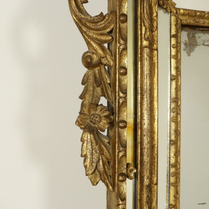 {* $ 0 $ *}, style mirror, antique mirror, antique mirror, 900 mirror, early 1900s mirror, wooden mirror, gilded mirror, gilded wood mirror