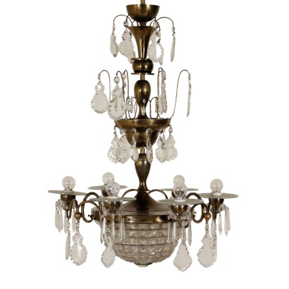 {* $ 0 $ *}, ceiling chandelier, crystal chandelier, bronze chandelier, vintage chandelier, designer chandelier, 20th century chandelier, 20th century chandelier, Italian chandelier