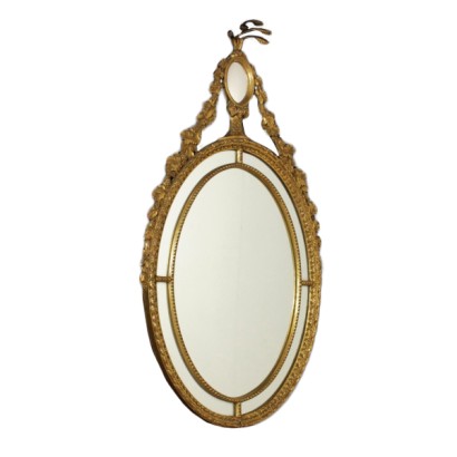 miroir, miroir d'époque, miroir 900, miroir double battement, miroir sculpté, miroir avec margelle, miroir ovale, {* 0 $ *}, anticonline, miroir antique, miroir antique