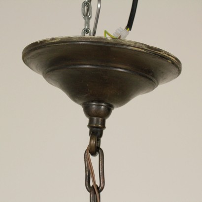 Ceiling Lamp Style of Guglielmo Ulrich Brass Vintage Italy 1940s-1950s