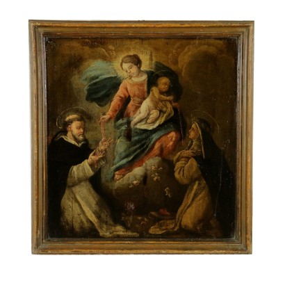 Rosary Madonna with the Child and Saints