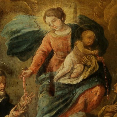Rosary Madonna with the Child and Saints