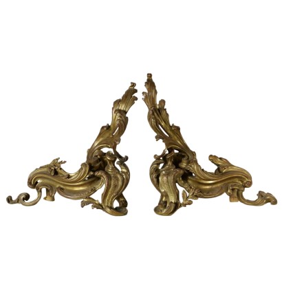 Pair of andirons dell'800