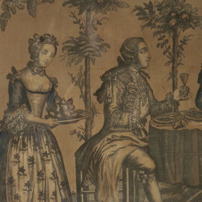 El grupo de los ocho grabados de los franceses del siglo XVIII-especialmente