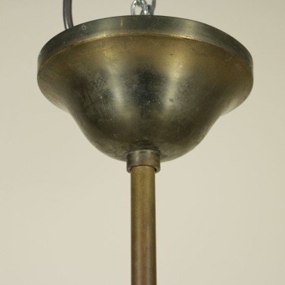 Ceiling Lamp Melted Brass Vintage Manufactured in Italy 1940s