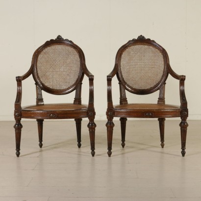 Pair of Cane Armchairs