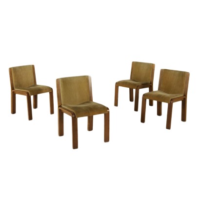 moderne Antiquitäten, modernes Design Antiquitäten, Stuhl, moderner antike Stuhl, moderne Antiquitäten Stuhl, italienischer Stuhl, Vintage Stuhl, 60-70er Stuhl, 60-70er Design Stuhl, Gruppe von Stühlen, Gruppe von vier Stühlen.