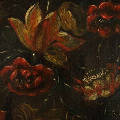 Still life with Vase of Flowers-detail