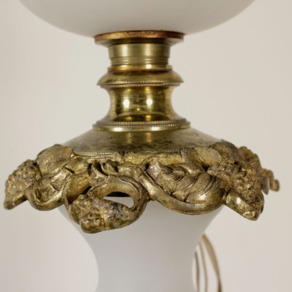 antique, table lamp, antique table lamps, antique table lamp, German antique table lamp, antique table lamp, neoclassical table lamp, table lamp from the 1900s, opal glass lamp.