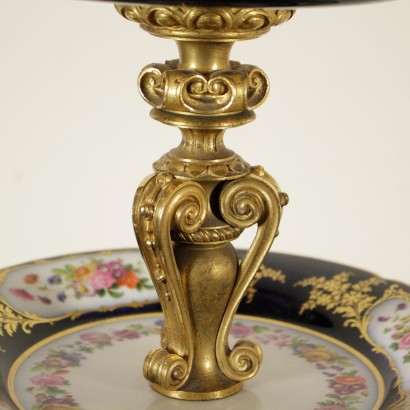 Fruit Bowl Gilded Bronze Porcelain East Europe Last Quarter of 1800
